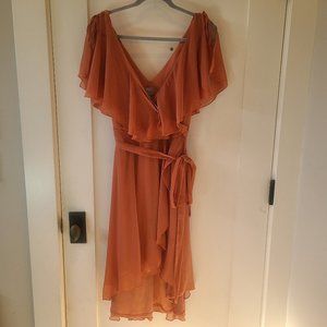 Asos dusty coral wrap dress- size US 8